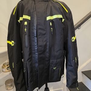 Wicked Stocked Black and Yellow Men's Motorcycle Jacket